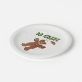 おおー!ジンジャーブレッドマンクッキー ペーパープレート (アングル)
