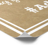 おおー！ソーシャルメディア結婚のハッシュタグの署名 ポスター (角)