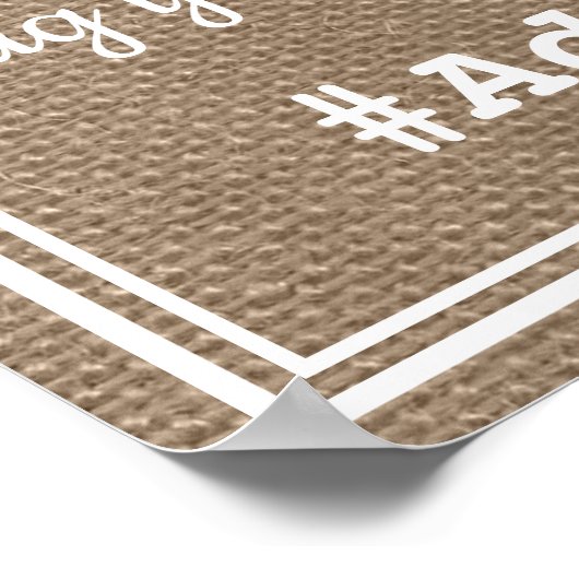 おおー！ソーシャルメディア結婚のハッシュタグの署名 ポスター (角)