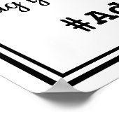 おおー！ソーシャルメディア結婚のハッシュタグの署名 ポスター (角)