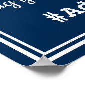 おおー！ソーシャルメディア結婚のハッシュタグの署名 ポスター (角)