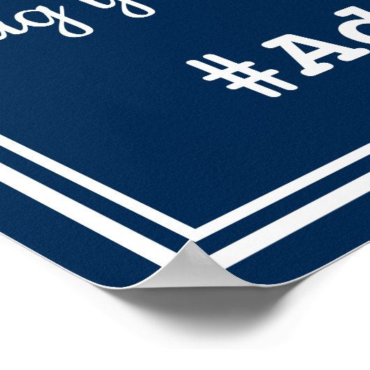 おおー！ソーシャルメディア結婚のハッシュタグの署名 ポスター (角)