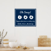 おおー！ソーシャルメディア結婚のハッシュタグの署名 ポスター (キッチン)