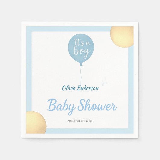 おおー!バルーンベビー期限 スタンダードカクテルナプキン (正面)