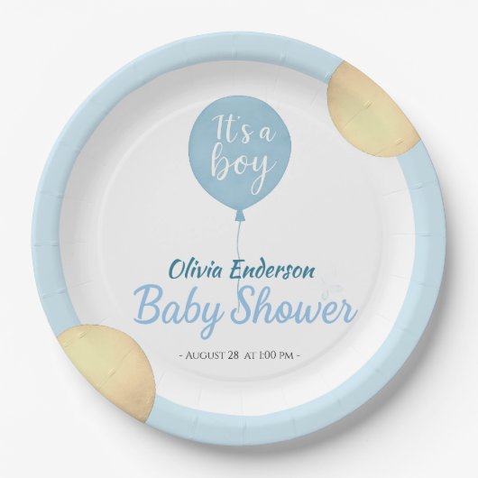 おおー！バルーンベビー期限 ペーパープレート (正面)