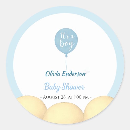 おおー！バルーンベビー期限 ラウンドシール (正面)