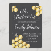 おおー!ビーをテーマにしたベビーシャワー招待状 招待状 (正面/裏面)