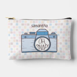おおー!ブルーパステルカメラ アクセサリーポーチ