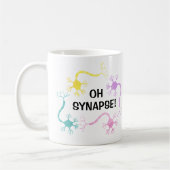 おおー！科学ニューロン生物学先生 おもしろい コーヒーマグカップ (左)