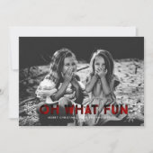 おお何おもしろいレッドバッファロープレイドクリスマスカード シーズンカード (正面)