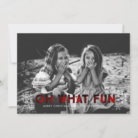 おお何おもしろいレッドバッファロープレイドクリスマスカード シーズンカード (正面)