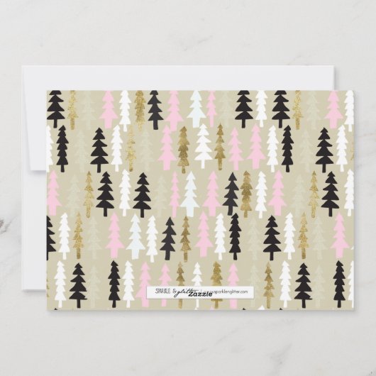 おお何おもしろいレトロクリスマスツリーフォトカード シーズンカード (裏面)