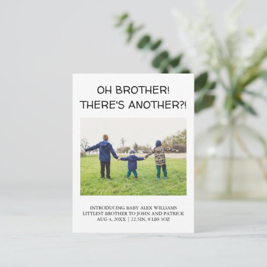 おお兄ちゃん!もう一つ?!ベビーフォト誕生 シーズンポストカード (スタンド正面)