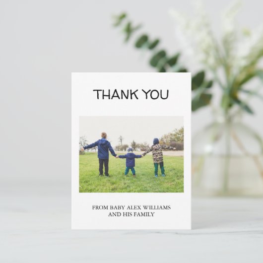 おお兄ちゃん！もう一つ?!ベビーフォト誕生 ポストカード (スタンド正面)