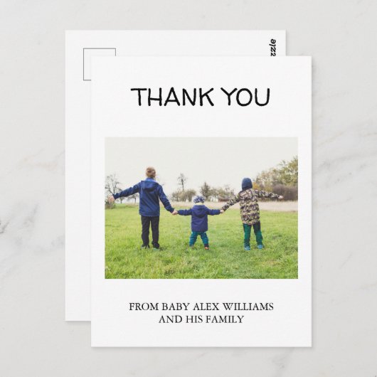 おお兄ちゃん！もう一つ?!ベビーフォト誕生 ポストカード (正面/裏面)