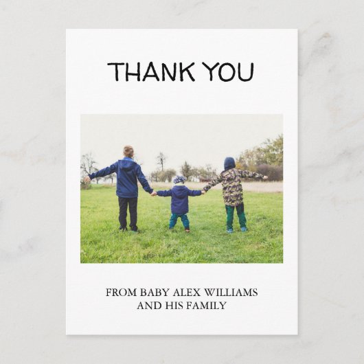 おお兄ちゃん!もう一つ?!ベビーフォト誕生 ポストカード (正面)