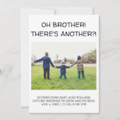 おお兄ちゃん！もう一つ?!ベビーフォト誕生 案内状 (正面)