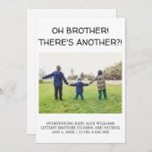 おお兄ちゃん！もう一つ?!ベビーフォト誕生 案内状 (正面/裏面)