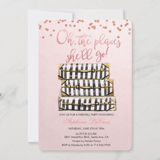 おお別れ行く場所招待状 招待状 (正面)