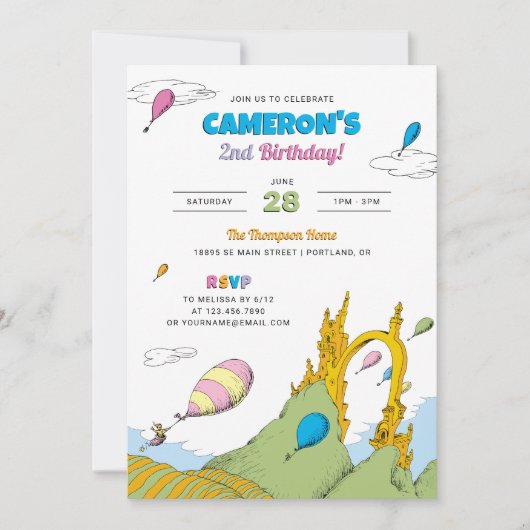 おお前が行く場所子供の誕生日 招待状 (正面)