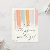 おお卒業式の水彩画に行く場所 カード (正面/裏面インサイチュ)