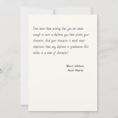 おお卒業式の水彩画に行く場所 カード (裏面)