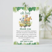おお可愛いジャングルのサファリアニマルズシャワー サンキューカード (スタンド正面)