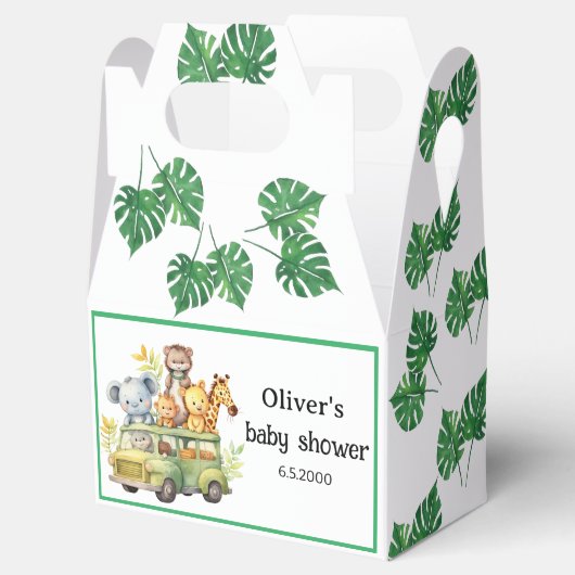 おお可愛いジャングルのサファリアニマルズシャワー フェイバーボックス (オープン)