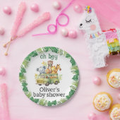 おお可愛いジャングルのサファリアニマルズシャワー ペーパープレート (パーティー)