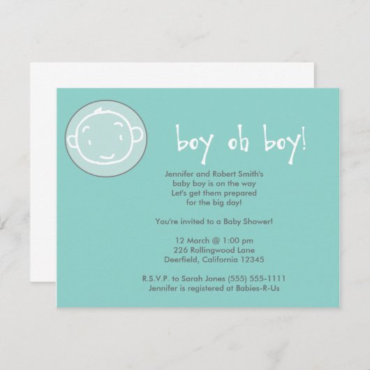 おお坊さん！ 招待状 (正面/裏面)