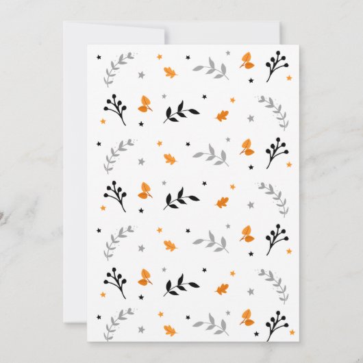 おお坊ちゃんスプークのハロウィーンの赤ちゃんシャワー 招待状 (裏面)