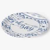 おお坊ちゃんトライバルベイビーシャワー ペーパープレート (アングル)