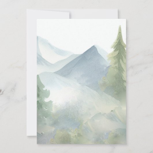 おお坊やかわいいウッドランド動物ハイキングボーイ赤ちゃんシャワー 招待状 (裏面)