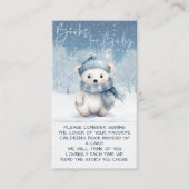 おお坊やの冬 |ウッドランド赤ちゃんシャワーベビー エンクロージャーカード (正面)