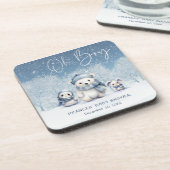 おお坊やの冬 | ウッドランド赤ちゃんシャワー コースター (左側)