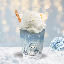 おお坊やの冬 | ウッドランド赤ちゃんシャワー 紙コップ