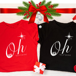 おお夜の神クリスチャンのクリスマスソングイエス Tシャツ