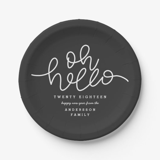 おお新年のパーティー ペーパープレート (正面)