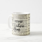 おお来、彼を崇拝しよう コーヒーマグカップ (正面左)