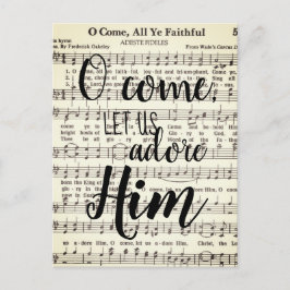 おお来、彼を崇拝しよう ポストカード