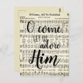 おお来、彼を崇拝しよう ポストカード (正面/裏面)