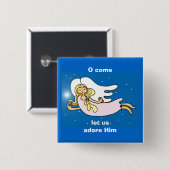 おお来、彼を崇拝しよう 缶バッジ (正面&裏面)