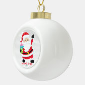 おお気に入りの前のパーソナライズされたクリスマスアイコン セラミックボールオーナメント (右)