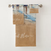 おお気に入りの客様のフォトバスタオルとカスタム文字 バスタオルセット (インサイチュ)