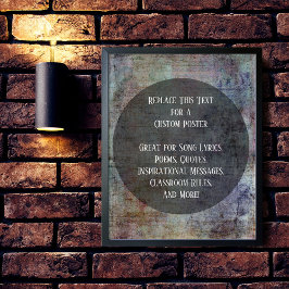 おお気に入りの客様の引用文カラフルはグランジ丸 ポスター