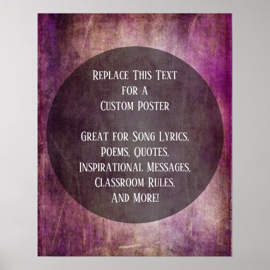 おお気に入りの客様の引用文ベリグランジー&ブラウン ポスター (正面)