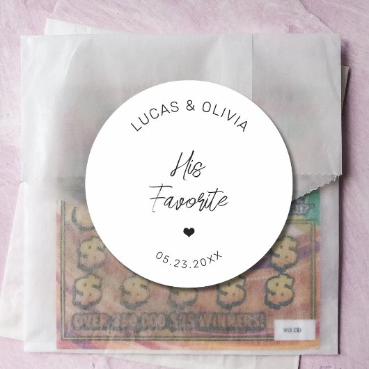 おお気に入りの結婚モダン菓子 ラウンドシール