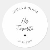 おお気に入りの結婚モダン菓子 ラウンドシール (正面)