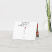 おお洒落おもしろいよび絵画猫のグリーティングカード カード (裏面)