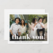 おお洒落結婚礼のタイポグラフィ2枚 ポストカード (正面/裏面)